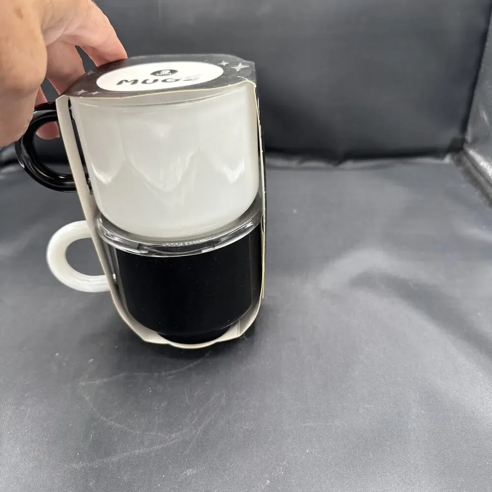 Target Bullseye Playground Black And White Classic Glass Mug Set 2025 NEW
